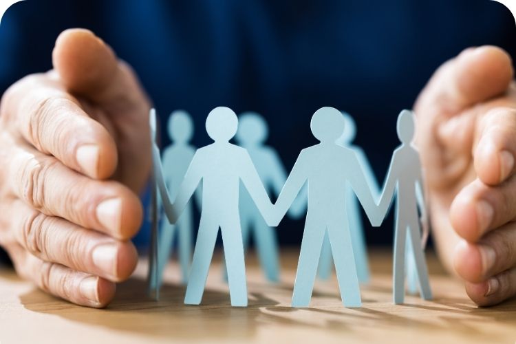 Leader building a united team.