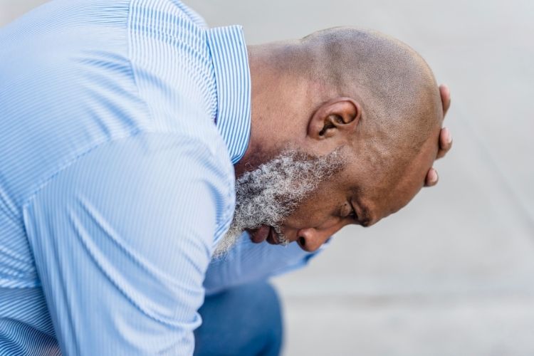 A man who is depressed.