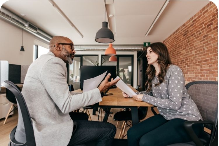 A one-on-one meeting.