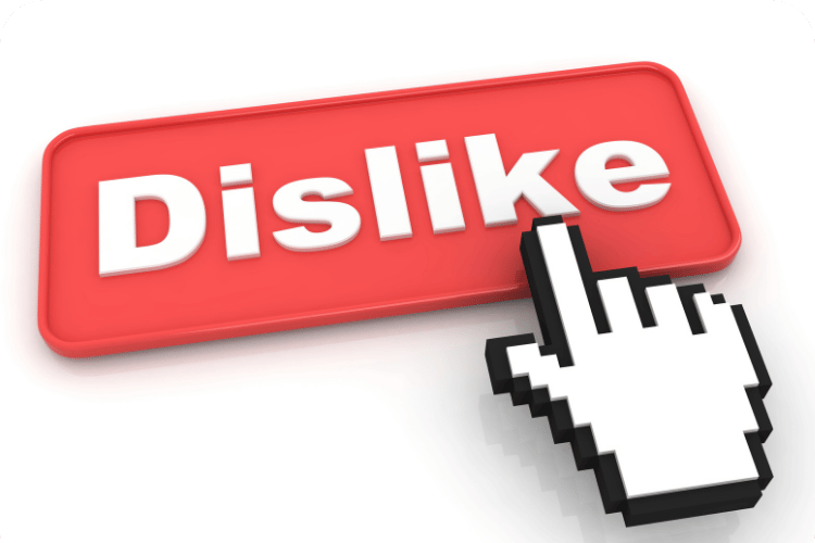 A Dislike button.