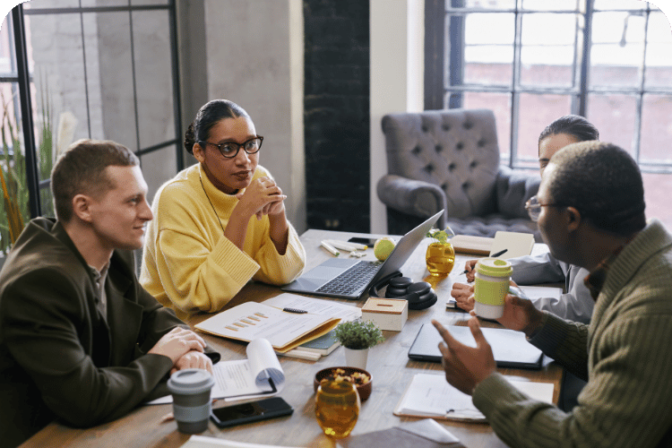 A strategic planning meeting.